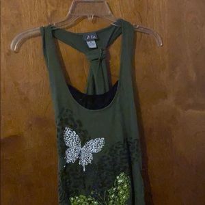 Ribbed Butterfly Tank Top